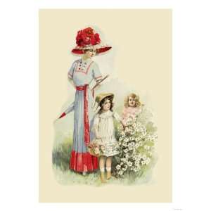  Mother and Daughters Giclee Poster Print, 18x24