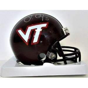  Tyrod Taylor Autographed Virginia Tech Hokies Mini Helmet 