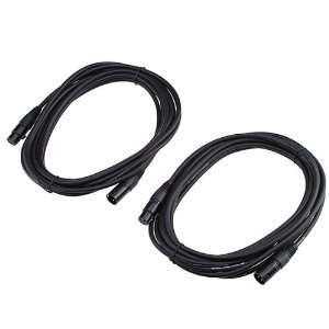  Set of 2, 20 Microphone Cables XLR male to XLR female 