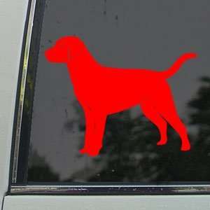  Black Lab Labrador Retriever Dog Red Decal Car Red Sticker 