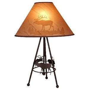  24 Elk Wildlife Metal Table Lamp by Neil Rose