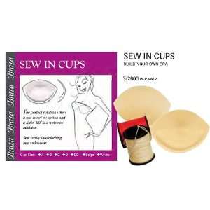   ) WHITE _CUP C   Build Your OWN BRA (1 Pair) Arts, Crafts & Sewing
