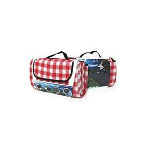    Red / White Checkered Picnic Blanket RV Camping Water Proof Blanket