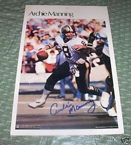 NEW ORLEANS SAINTS ARCHIE MANNING SIGNED MINI POSTER  