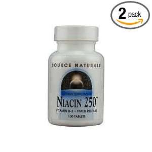  Source Naturals Niacin Timed Release 250mg, 100 Tablets 