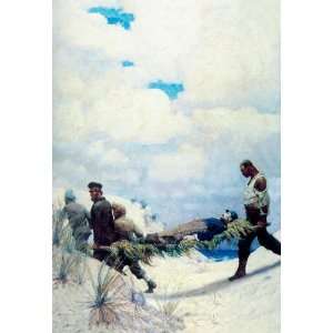  The Rescue of Captain Harding 12x18 Giclee on canvas