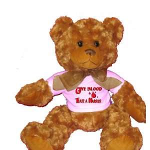  Give Blood Tease a Harrier Plush Teddy Bear with WHITE T 