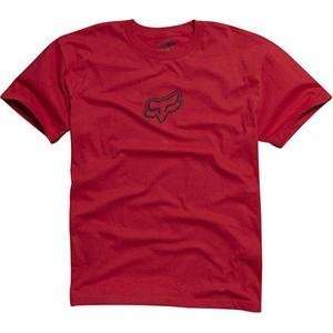  Fox Racing Youth V4 T Shirt   Large/Red Automotive
