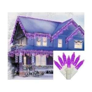   LED M5 Twinkle Icicle Christmas Lights   White Wire