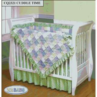   baby Valvet Chenille Pastel, 4 piece crib bedding set   By ZZ Baby