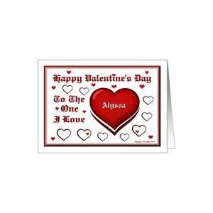  Happy Valentines Day / Alyssa / Red Hearts Card Health 