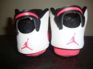 Infant Girls Nike Air Jordan Tennis Shoes Velcro Back Flap Pink 