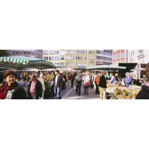  Group of People at a Farmers Market, Stuttgart, Baden 