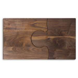  Large walnut cutting board   2 piece puzzle Kitchen 
