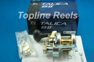   on one brand new shimano talica 8 lever drag two speed big game reel