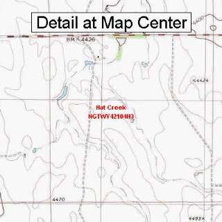  USGS Topographic Quadrangle Map   Hat Creek, Wyoming 