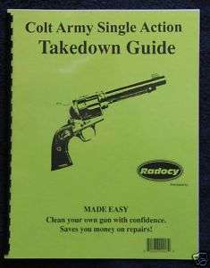Colt Single Action Army SAA Takedown Assy. Guide Radocy  
