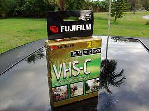 FUJIFILM VHS C TC 30 TWO PACK VIDEO CASSETTE FOR CAMCORDER SEALED AND 