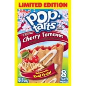 Kelloggs Pop Tarts Frosted Cherry Turnover, 8 Pastries Per Box (Pack 