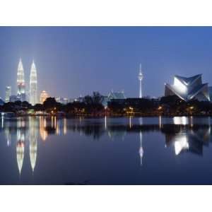  Petronas Towers and Istana Budaya National Theatre, Lake 