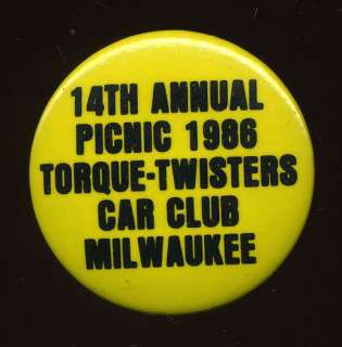 Vintage 1986 Street Hot Rod Show Torque Twisters Pin  