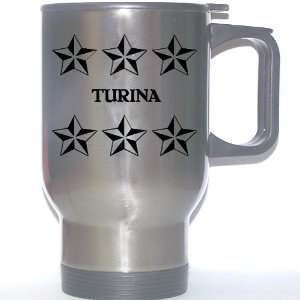  Personal Name Gift   TURINA Stainless Steel Mug (black 