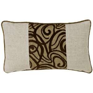  Brown Babylon Swirl Patchwork Rectangular Pillow