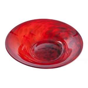  Glass Ware Red Biarritz Bowl Dish Plate Large 35cm New 