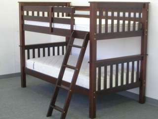 TWIN over TWIN MISSION CAPPUCCINO BUNK BEDS bunkbeds bed 798304099720 