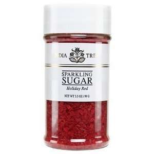 India Tree Holiday Red Sparkling Sugar, 3 1/2 oz.  Grocery 