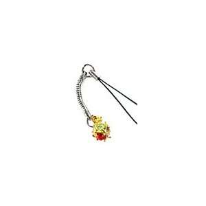 Metal Chain With Color Crystal Ball Cell Phone Charm Ornament for 