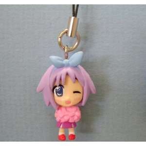   Lucky Star Tiny Figure Keychain Tsukasa Pink Ponpon 