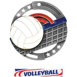 Custom Volleyball Color Medals M 545V SILVER MEDAL 