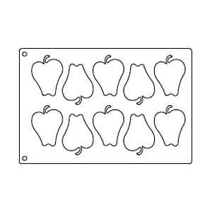  Tuile Template, Apples. Each Apple 3.5 x 2.75 Overall 