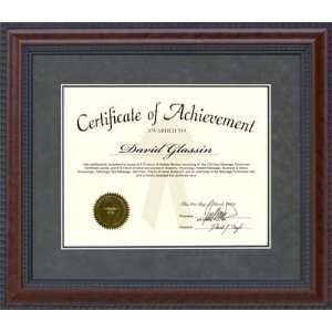  Burl Hardwood Designer Certificate Frame 