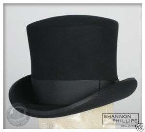   Phillips BLACK CAROLER Tall Tuxedo Top Hat NEW ALL SIZES  