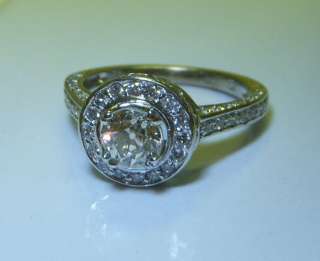 Stunning Art Deco Style, OLD EUROPEAN CUT Diamond Engagement Ring