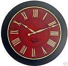Large Wall Clock 30 Antique Framed Red Paris Hotel