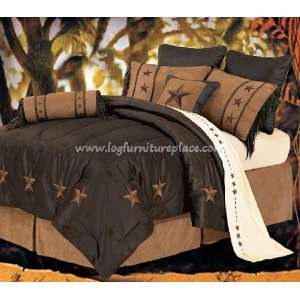  Chocolate Laredo Western Star Comforter Set