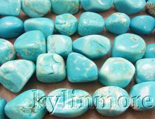 8SE07674a  20x26mm Turquoise Nugget Beads 15  