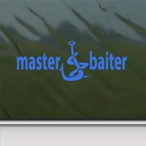  Funny Fishing Master Baiter Blue Decal Window Blue Sticker 