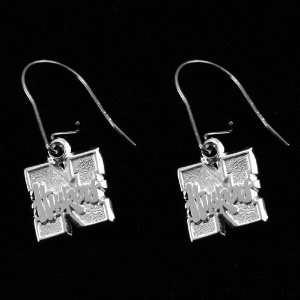   Sterling Silver Logo Earrings 