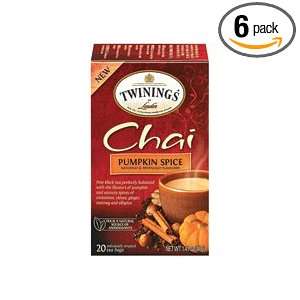 Twinings North America Inc. Tea, Pump Spice Chai, 20 Count (Pack of 6 