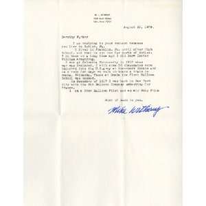  M.L. Witherup WWI Balloonist Autographed Letter ALS 