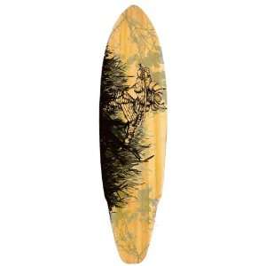  39 Warrior Square Tail Longboard Bamboo Deck by BambooSK8 