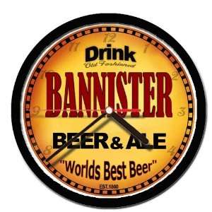  BANNISTER beer and ale cerveza wall clock 