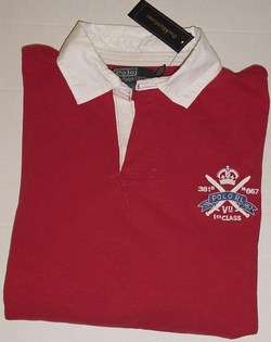 POLO RALPH LAUREN ATHLETIC CLUB CUSTOM FIT PULLOVER JERSEY RUGBY SHIRT 