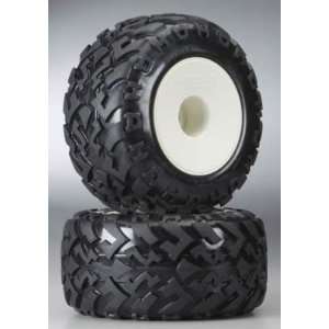  X Wide Monster Wheel w/ Crawler Tire (2), White Toys 