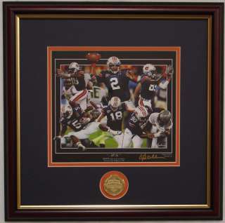 AUBURN TIGERS 2010 National Championship framed print/coin All In 