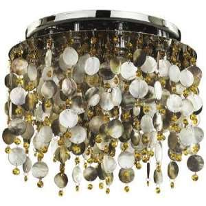  Midnight Pearl Topaz Crystal 17 1/2 Wide Ceiling Light 